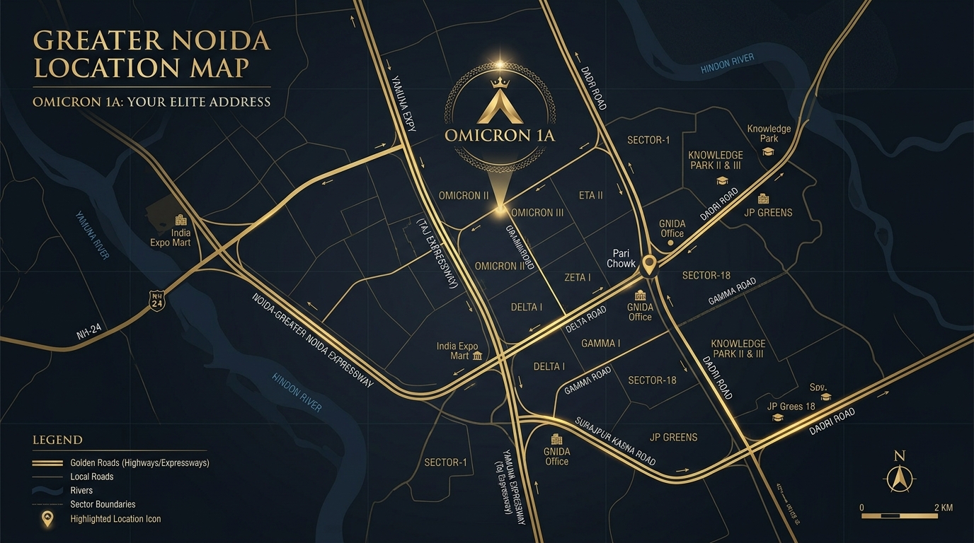 Eldeco 7 Peaks Location Map Omicron 1A Greater Noida